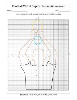 Football World Cup Cartesian Art Player Lifting the Trophy