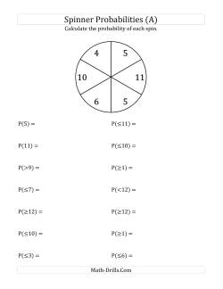 6 Section Spinner Probabilities