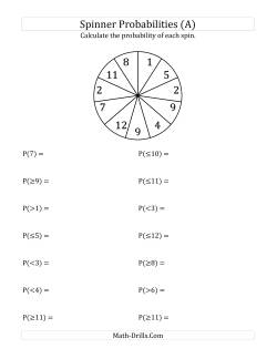 11 Section Spinner Probabilities