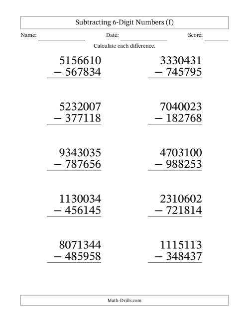 Large Print Subtracting 3 Digit Numbers With All Regr - vrogue.co