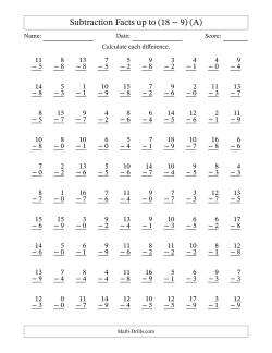 Subtraction Worksheets