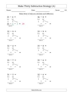 Make Thirty Subtraction Strategy