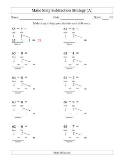 Make Sixty Subtraction Strategy