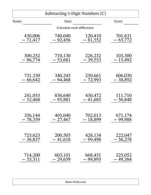 subtracting-5-digit-numbers-with-all-regrouping-with-comma-separated