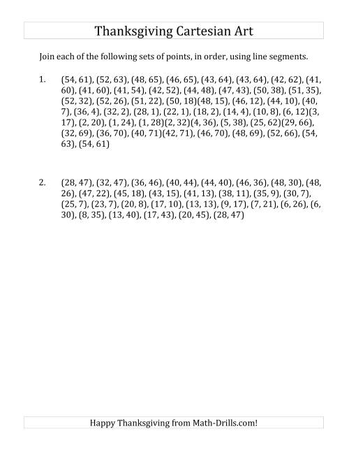 The Cartesian Art Thanksgiving Cornucopia (E) Math Worksheet Page 2