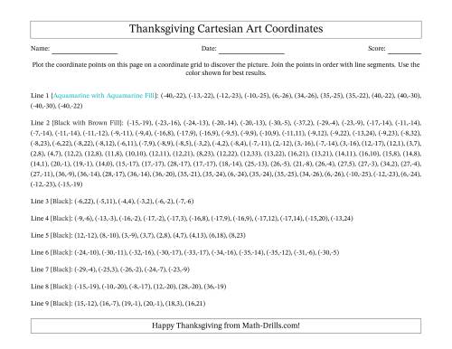 The Cartesian Art Thanksgiving Mayflower Math Worksheet Page 2