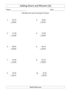 Adding Hours and Minutes (Compact Format)