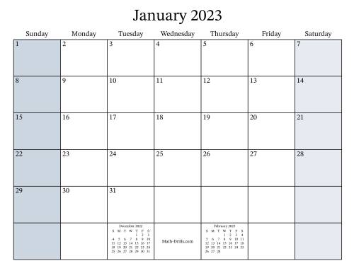 Fillable 2023 Monthly Calendar