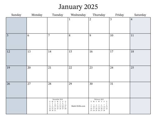 Fillable 2025 Monthly Calendar