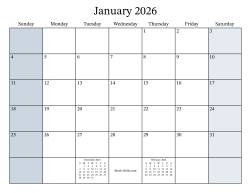 Fillable 2026 Monthly Calendar