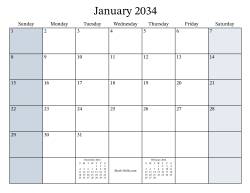 Fillable 2034 Monthly Calendar