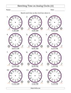 time and clock worksheets